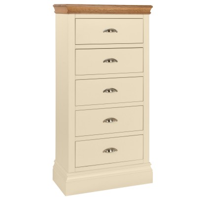 Lundy Painted 5 Drawer Wellington Chest